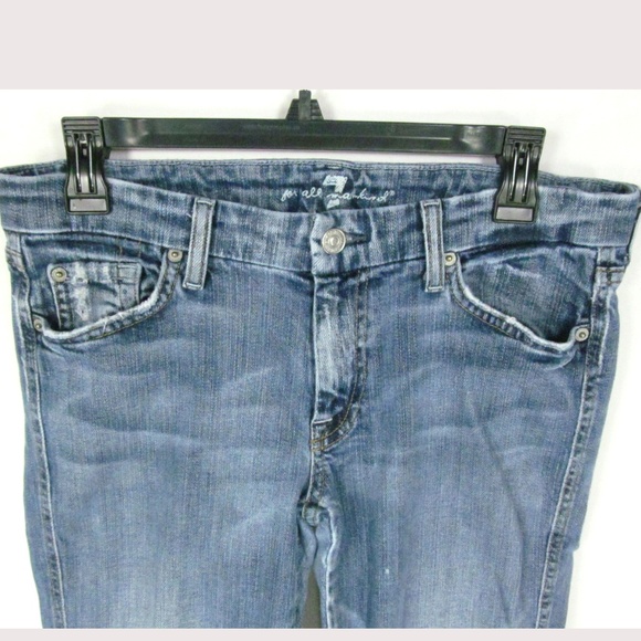 7 for all mankind Jeans Size 31 Distressed Denim - Picture 2 of 8